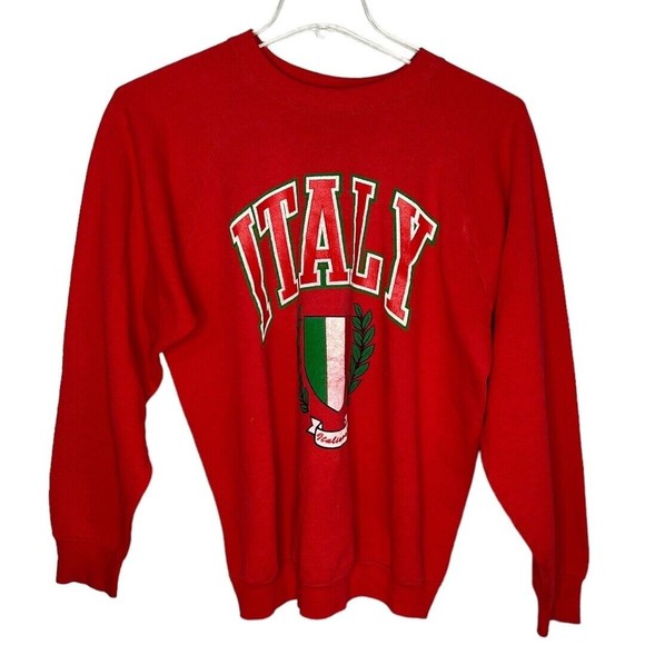 Fruit of the Loom Shirts Vintage Italy Sweatshrirt Mens Extra Large